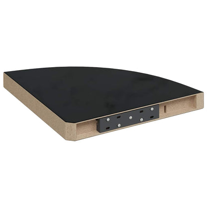 vidaXL Corner Shelf | High gloss black | MDF | 35x35x3.8 cm | Corner Shelf