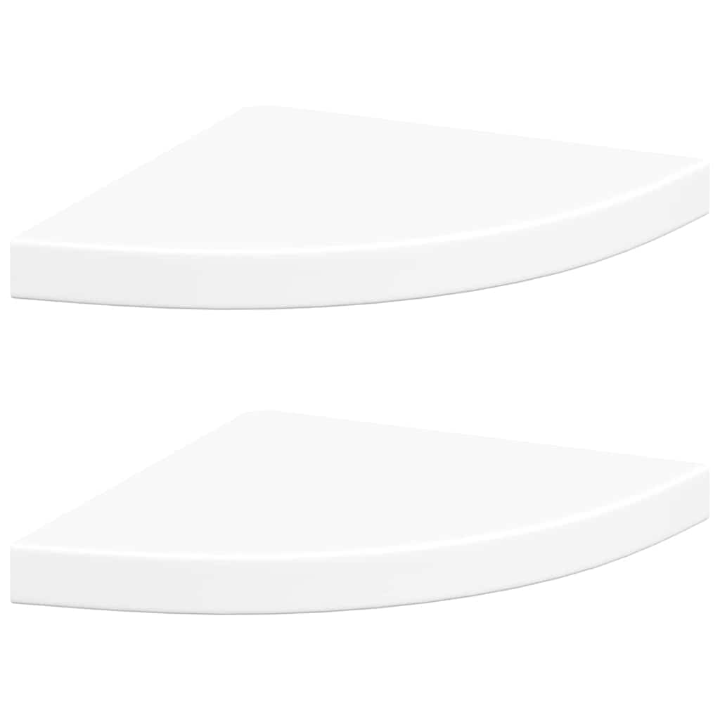 vidaXL Floating Corner Shelves 2 pcs White 35x35x3.8 cm MDF