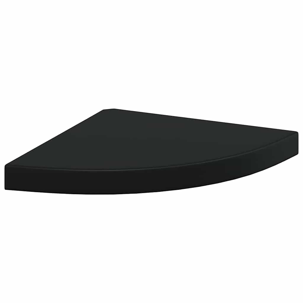 323919 vidaXL Floating Corner Shelf Black 35x35x3,8 cm MDF