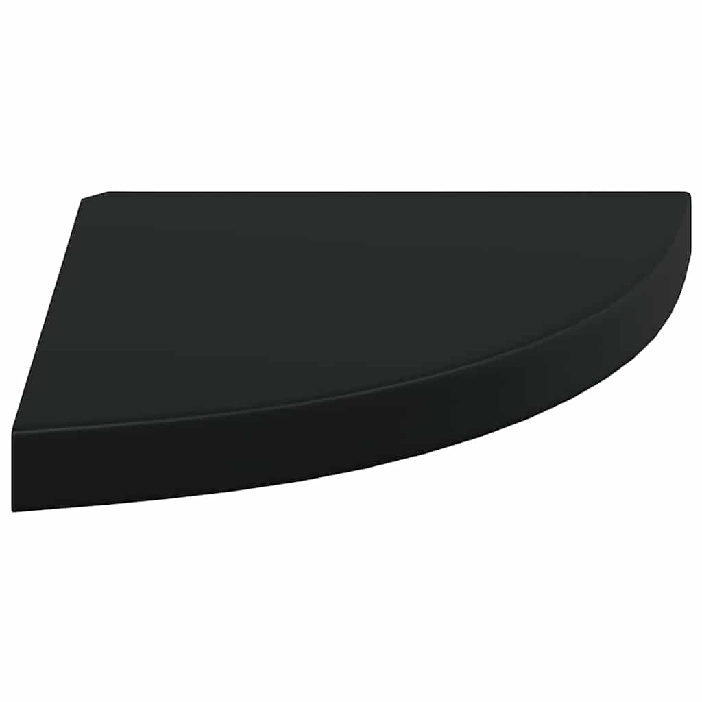 323920 vidaXL Floating Corner Shelves 2 pcs Black 35x35x3,8 cm MDF
