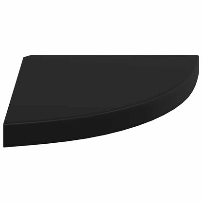 vidaXL Floating Corner Shelves 2 pcs Black 35x35x3.8 cm MDF