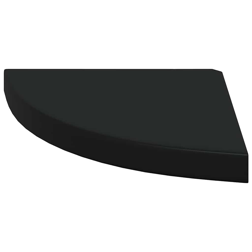 323921 vidaXL Floating Corner Shelves 4 pcs Black 35x35x3,8 cm MDF