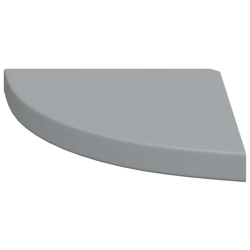 vidaXL Floating Corner Shelf Grey 35x35x3.8 cm MDF