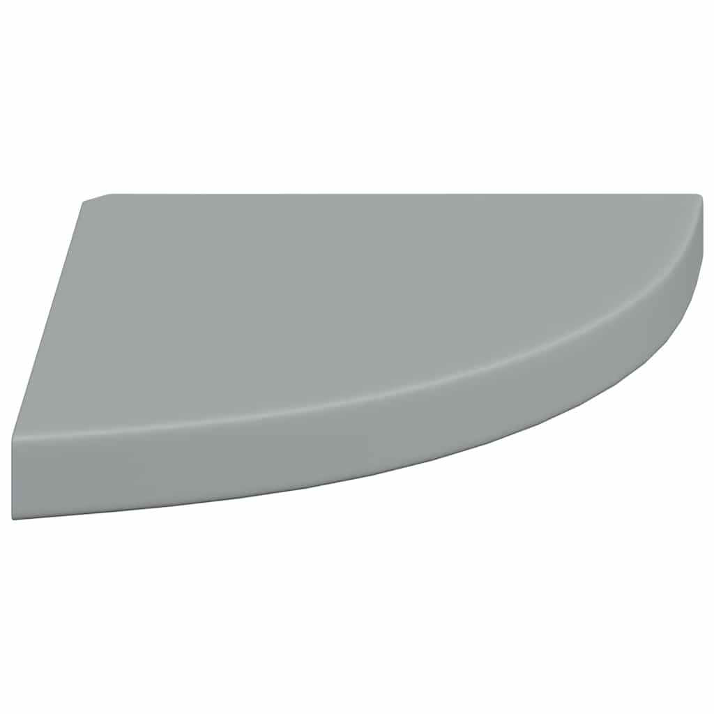vidaXL Floating Corner Shelf Grey 35x35x3.8 cm MDF