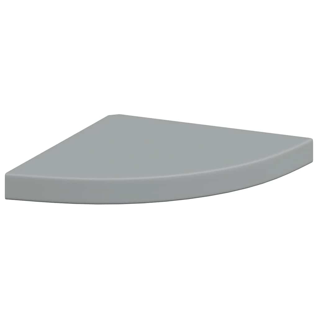 vidaXL Floating Corner Shelves 2 pcs Grey 35x35x3.8 cm MDF