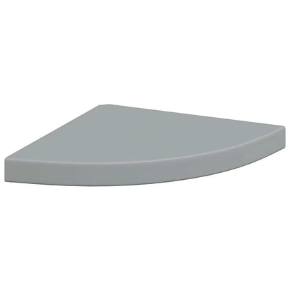 vidaXL Floating Corner Shelves 2 pcs Grey 35x35x3.8 cm MDF