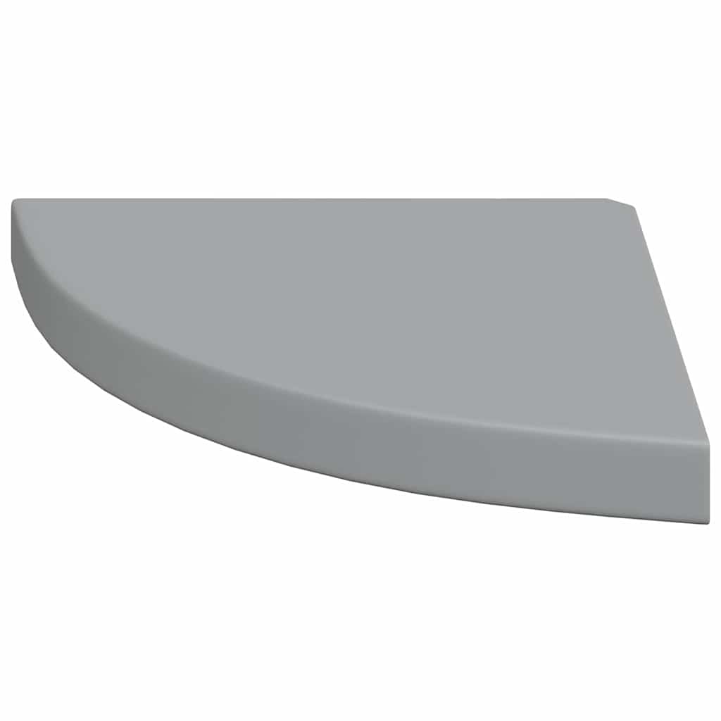 vidaXL Floating Corner Shelves 2 pcs Grey 35x35x3.8 cm MDF