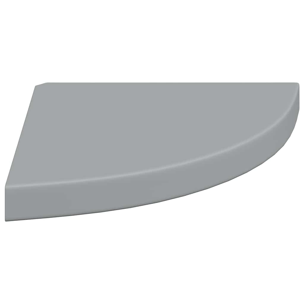vidaXL Floating Corner Shelves 2 pcs Grey 35x35x3.8 cm MDF