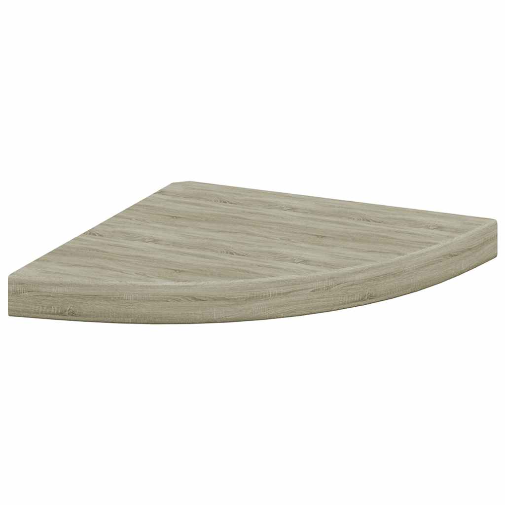 vidaXL Floating Corner Shelf Oak 35x35x3.8 cm MDF