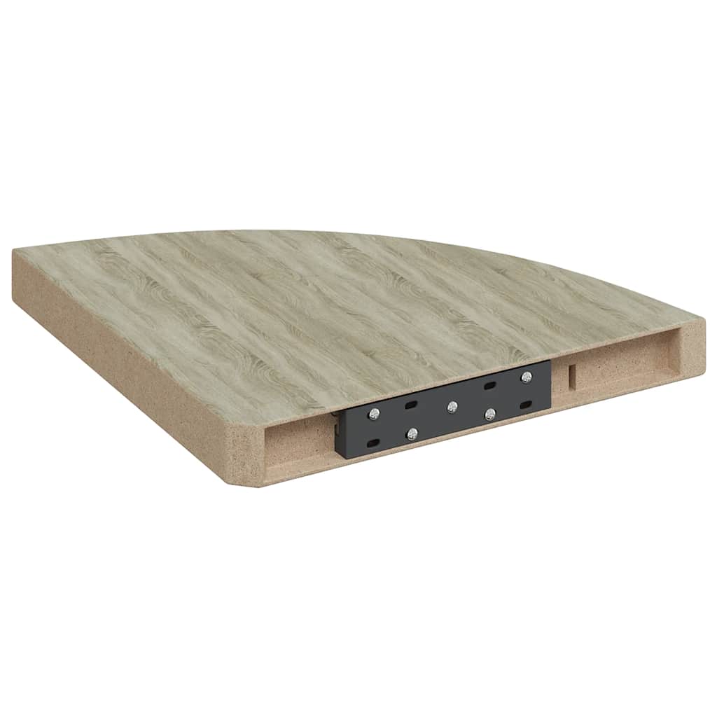vidaXL Floating Corner Shelf Oak 35x35x3.8 cm MDF