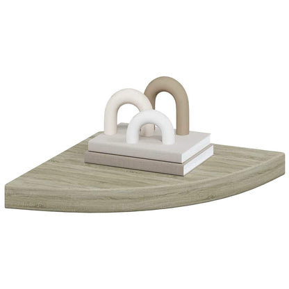 vidaXL Floating Corner Shelves 2 pcs Oak 35x35x3.8 cm MDF