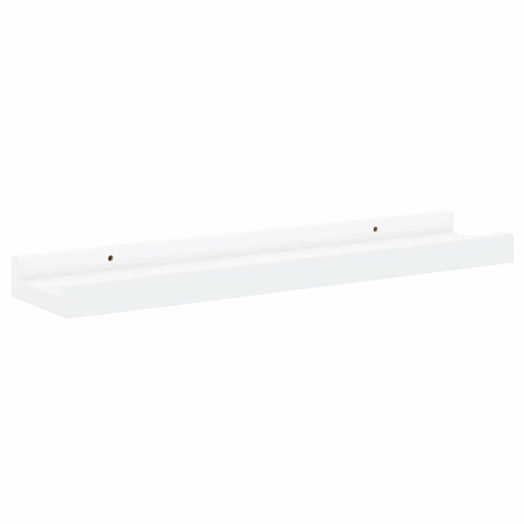 vidaXL Frame Ledge Shelf | Set of 2 | White | MDF | 40 cm x 9 cm x 3 cm