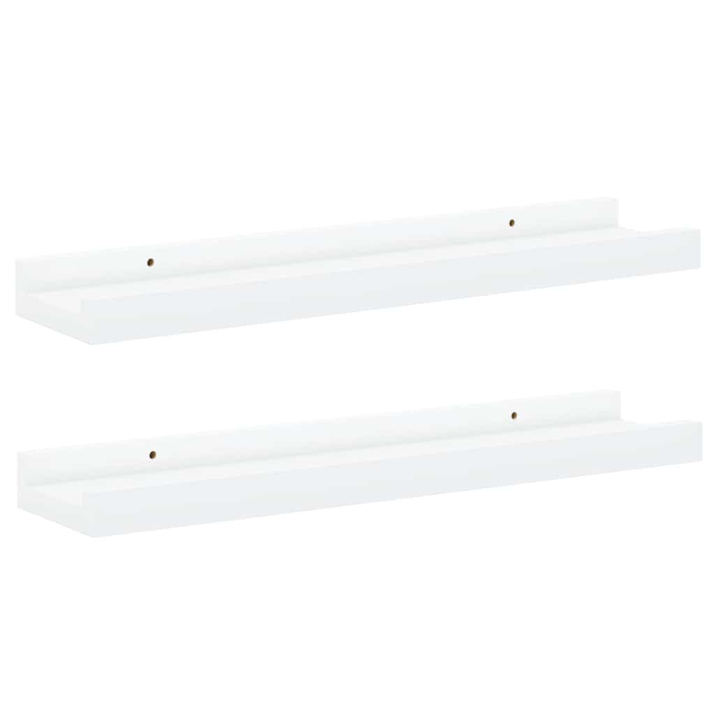 323928 vidaXL Picture Frame Ledge Shelves 2 pcs White 40x9x3 cm MDF