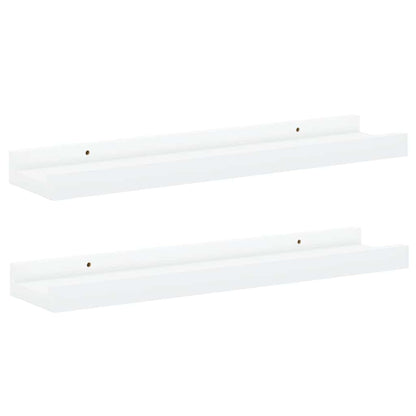 323928 vidaXL Picture Frame Ledge Shelves 2 pcs White 40x9x3 cm MDF