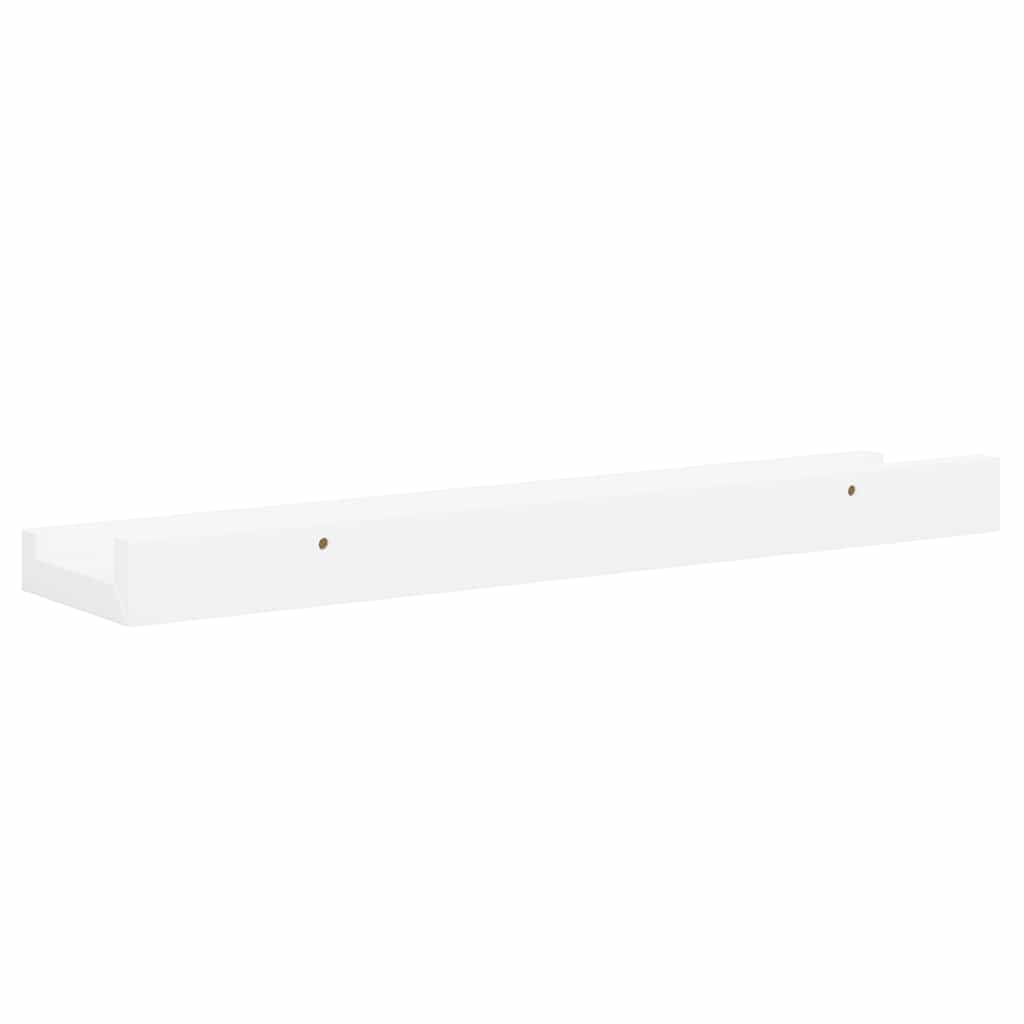 vidaXL Frame Ledge Shelf | Set of 2 | White | MDF | 40 cm x 9 cm x 3 cm