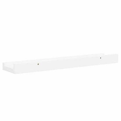 vidaXL Frame Ledge Shelf | Set of 2 | White | MDF | 40 cm x 9 cm x 3 cm