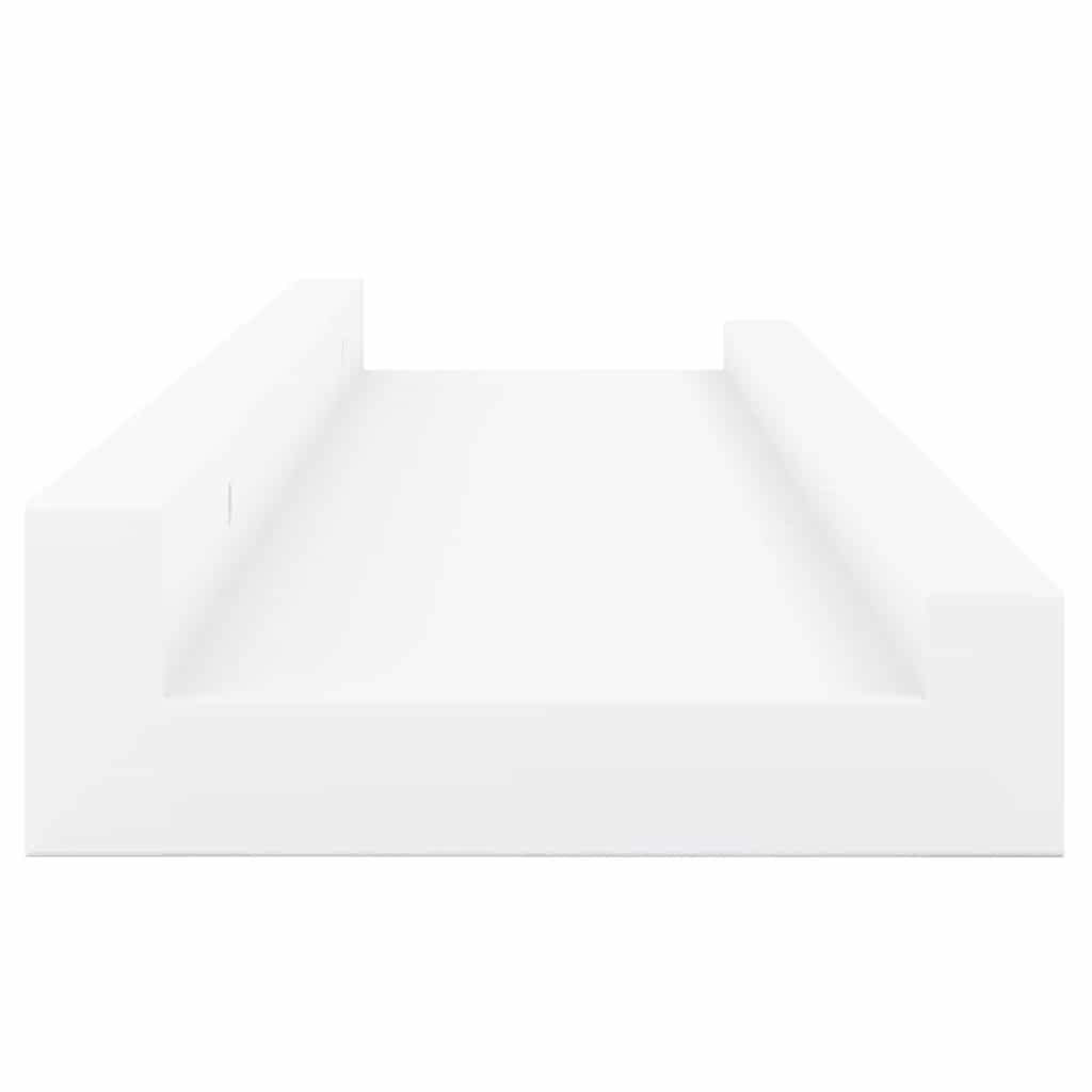 vidaXL Frame Ledge Shelf | Set of 2 | White | MDF | 40 cm x 9 cm x 3 cm