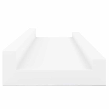 vidaXL Frame Ledge Shelf | Set of 2 | White | MDF | 40 cm x 9 cm x 3 cm