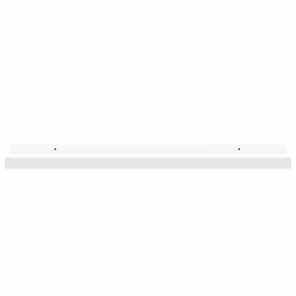 vidaXL Picture Frame Ledge Shelves 2 pcs White 60x9x3 cm MDF