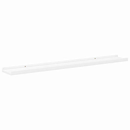 323930 vidaXL Picture Frame Ledge Shelves 2 pcs White 80x9x3 cm MDF