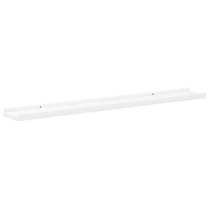 vidaXL Picture Frame Ledge Shelves 2 pcs White 80x9x3 cm MDF