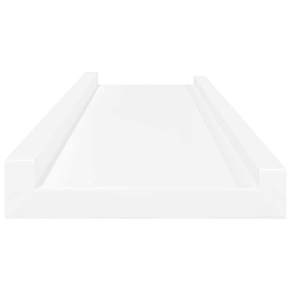 vidaXL Picture Frame Ledge Shelves 2 pcs White 80x9x3 cm MDF
