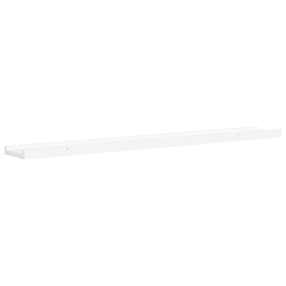 vidaXL Picture Frame Ledge Shelves 2 pcs White 80x9x3 cm MDF