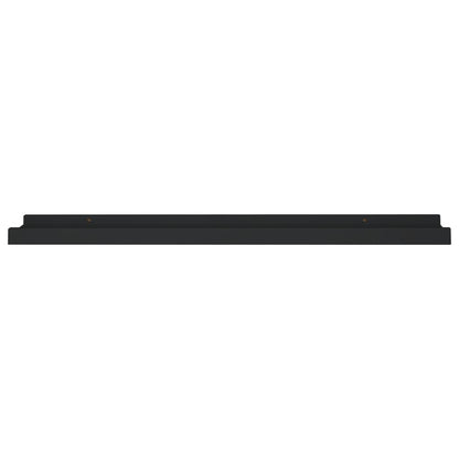 vidaXL Picture Frame Ledge Shelves 2 pcs Black 60x9x3 cm MDF