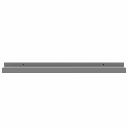 323935 vidaXL Picture Frame Ledge Shelves 2 pcs Grey 60x9x3 cm MDF
