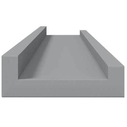 vidaXL Picture Frame Ledge Shelves 2 pcs Grey 60x9x3 cm MDF