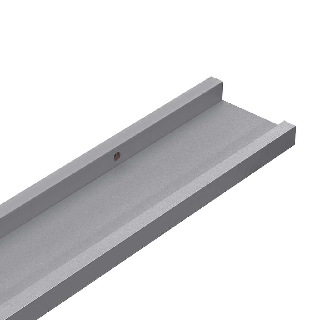 vidaXL Picture Frame Ledge Shelves 2 pcs Grey 60x9x3 cm MDF