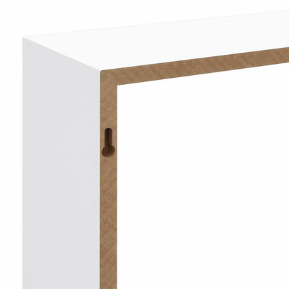 323949 vidaXL Wall Cube Shelves 3 pcs White MDF