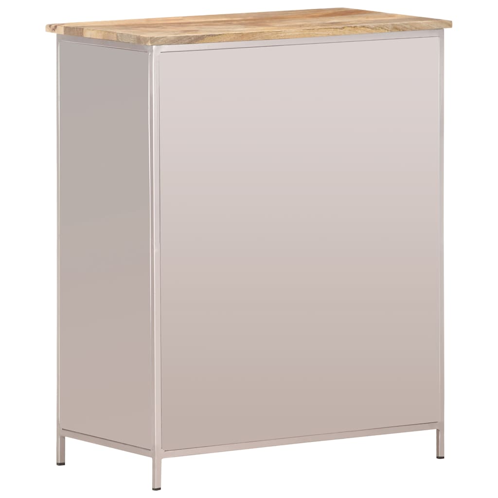 vidaXL Sideboard 60x35x75 cm Rough Mango Wood & Iron