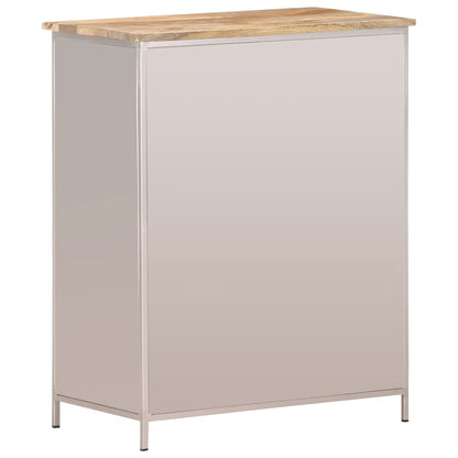 vidaXL Sideboard 60x35x75 cm Rough Mango Wood & Iron