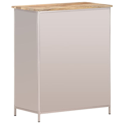 323736 vidaXL Sideboard 60x35x75 cm Rough Mango Wood & Iron