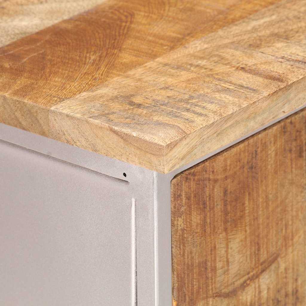 vidaXL Sideboard 60x35x75 cm Rough Mango Wood & Iron