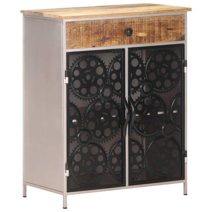 323736 vidaXL Sideboard 60x35x75 cm Rough Mango Wood & Iron