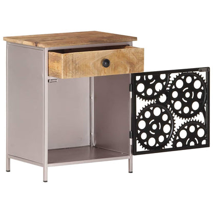 323738 vidaXL Bedside Cabinet 40x30x50 cm Rough Mango Wood