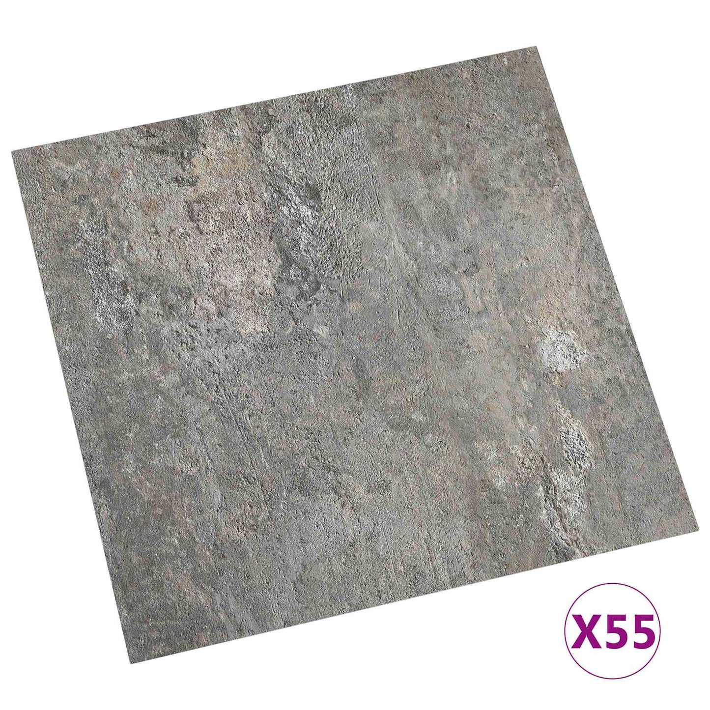 vidaXL Flooring Planks 5.11 m² 55 pcs PVC Stone wall