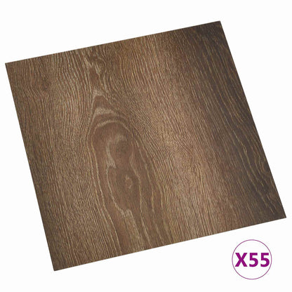 vidaXL Flooring Planks 5.11 m² 55 pcs PVC Old wood