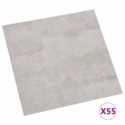vidaXL Flooring Planks 5.11 m² 55 pcs PVC Grey and Light Grey