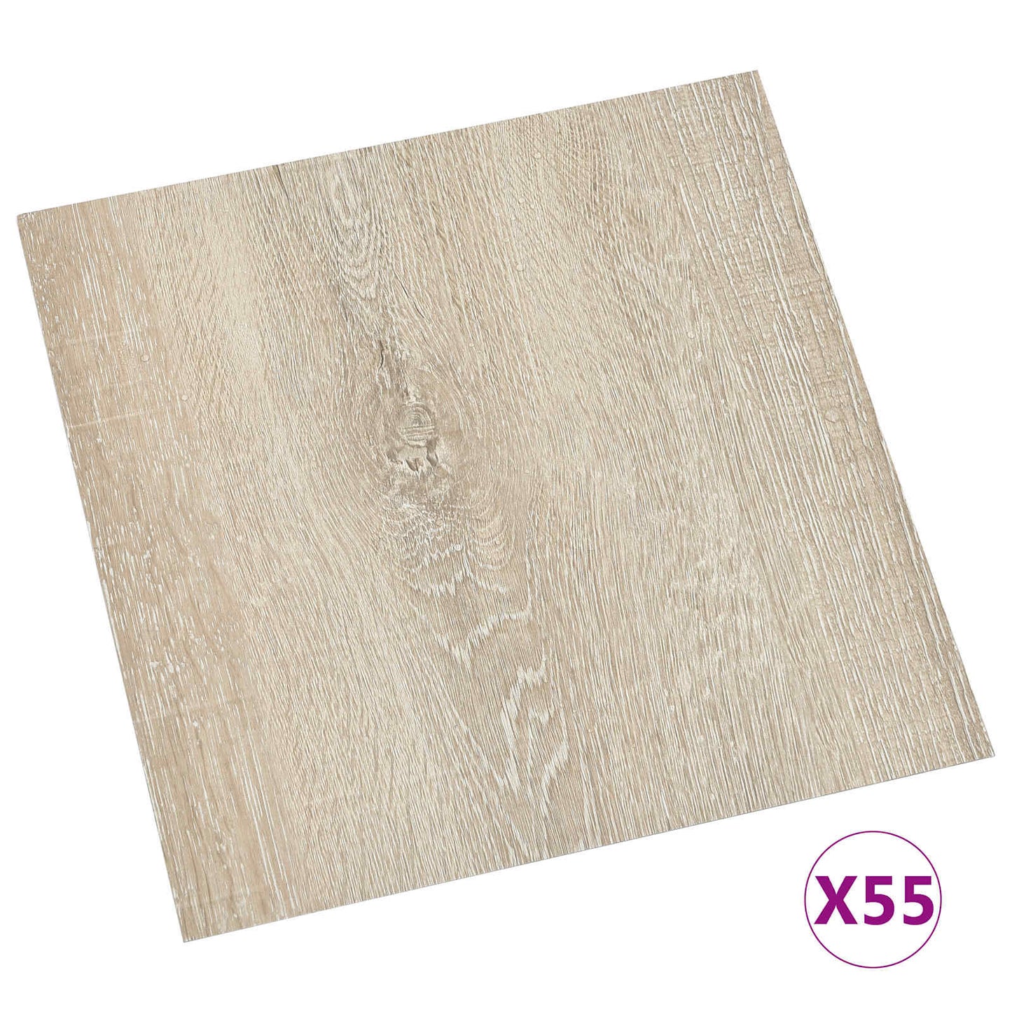 vidaXL Flooring Planks 55 pcs Beige 5.11 m² PVC
