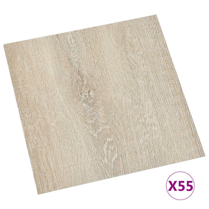 vidaXL Flooring Planks 55 pcs Beige 5.11 m² PVC