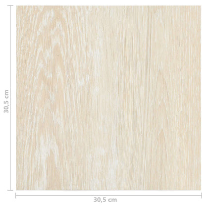 vidaXL Flooring Planks 5.11 m² 55 pcs PVC White and Beige