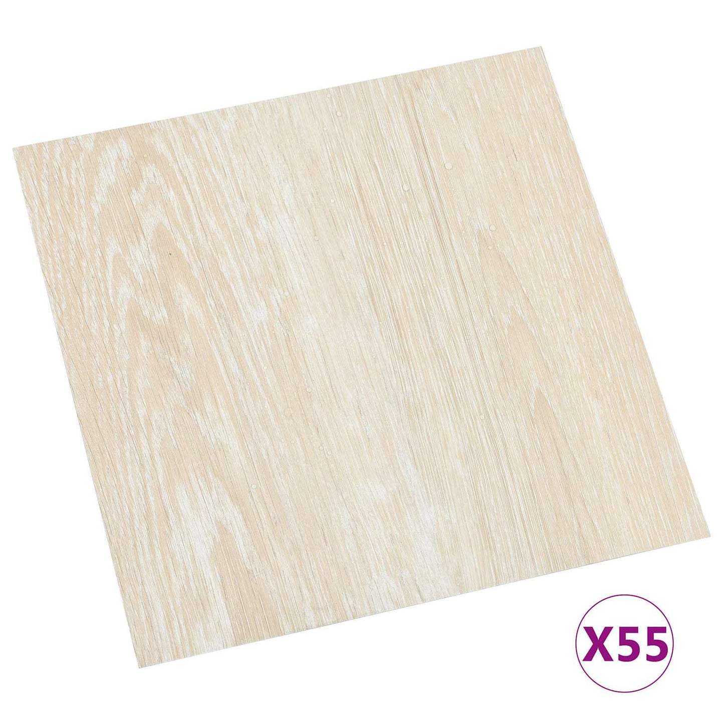 vidaXL Flooring Planks 5.11 m² 55 pcs PVC White and Beige