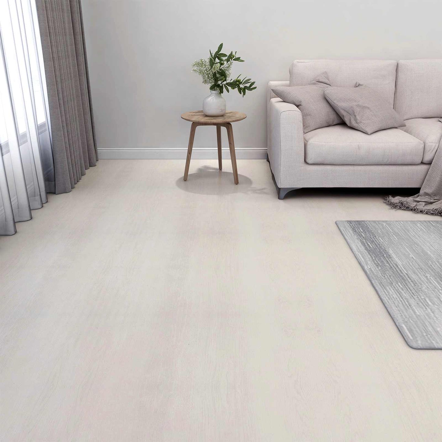 vidaXL Flooring Planks 5.11 m² 55 pcs PVC Light Beige