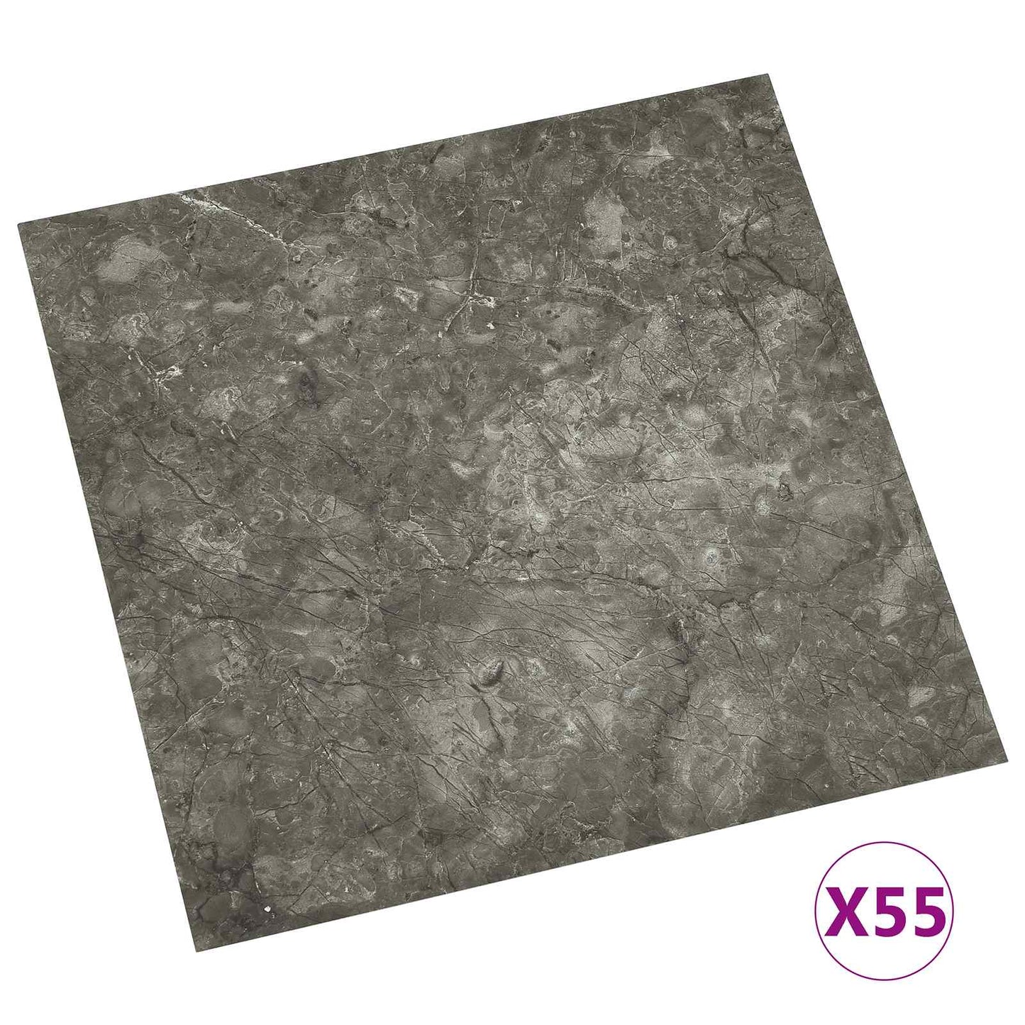 vidaXL Flooring Planks 5.11 m² 55 pcs PVC Gray and White