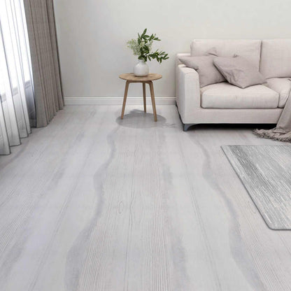 vidaXL Flooring Planks 5.11 m² 55 pcs PVC White and Light Grey