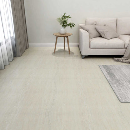 vidaXL Flooring Planks 5.11 m² 55 pcs PVC Cream White