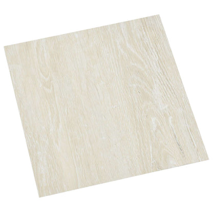 vidaXL Flooring Planks 5.11 m² 55 pcs PVC Cream White